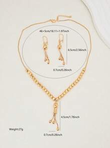 3 PiecesSet Fashionable Unique Elegant Retro Tassel Pendant Necklace Set For Women