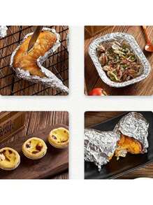 1 Roll Of Heat-Resistant Thick Aluminum Foil - Ideal Choice For BBQ, Baking And Grilling, Oven And Kitchen Use - Multicolor - View 6