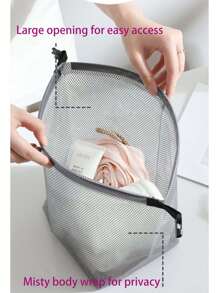 1 stuk waterdichte opbergtas, vlek- en vuilafstotende EVA make-uptas, crossbody opbergtas, reismake-uptas, opbergtas voor op het bureau, doorschijnende clutch. Zomerreizen, vakantie.