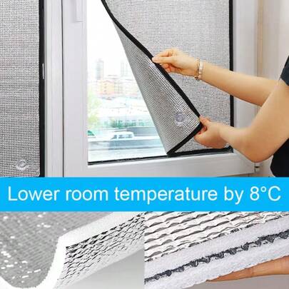 窗户遮阳膜家用遮阳保护垫铝箔隔热膜阳光房防紫外线防晒膜窗帘客厅厨房装饰窗帘家居装饰客厅窗帘厨房装饰客厅装饰房间装饰窗帘卧室