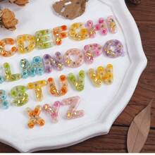 DIY Kristall Epoxidharz Formen, sortierte Größen Silikon Buchstaben Buchstaben Formen geeignet für die Herstellung von Schlüsselanhängern, Anhängern, Dekorationsartikeln, Spiegeleffekt Silikonformen