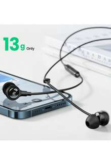 UGREEN 立体声低音耳机入耳式 3.5 毫米手机耳机有线耳机金属 HIFI 耳机带麦克风适用于手机平板电脑笔记本电脑 - 黑色 - 查看 8