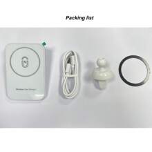 15W Max 磁性车载充电器，兼容 iPhone 16 15 14 13 12 11 8 系列、Galaxy A54 A52 S23 S24 S22，快速充电 - 白色 - 查看 2