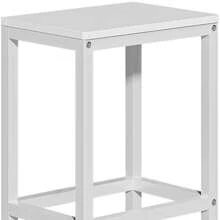 Yitahome Breakfast Bar Table, Bar Table Set With Bar Stools, 2, Bar Table And Stools Set Dining Bar Table Footrest And Storage Shelf For Kitchen Dining Room Pub Industrial Steel Frame - White - View 8