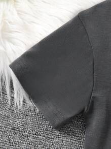 Tween Boy Game Console Printed Round Neck Short Sleeve T-Shirt And Shorts Set - Dark Grey - View 5