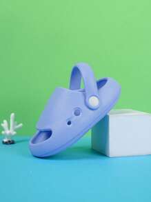 1 双可爱纯色婴儿透气柔软防滑 EVA 沙滩/花园凉鞋，适合幼儿女孩和男孩 - 霧霾藍 - 查看 6