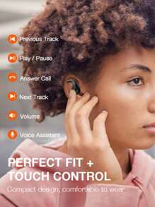 GENAI Mini écouteurs de sommeil, écouteurs sans fil 5,3 intra-auriculaires légers avec microphone intégré, IPX5 étanche, son premium immersif parfait pour dormir, s'entraîner, courir, faire du yoga, l'insomnie, les voyages en avion, la méditation