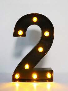 1pc 21.8cm/8.58in Holiday Party Lighting, Christmas Decor Light, Outdoor LED Light, Digits 0-9, Letters A-Z, Christmas Decor Digit Light, Holiday Accessories, Wedding Birthday Party Supplies, Room Scene Decoration - Black - View 44