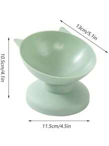 1pc Plastic Raised Pet Bowl, Non-Slip Tilted Cat/Small Dog Feeding Bowl, Comfortable Neck Design, Cute Home Use Pet Supplies - Multicolor - View 11