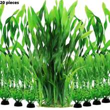 10 piezas de algas marinas artificiales para acuario, decoraciones de plástico para pecera