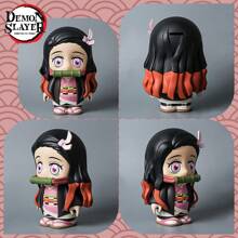 Crunchyroll 1 件鬼灭之刃官方授权 Nezuko 公仔 PVC 便士银行电影周边收藏品零钱系列桌面装饰 Nezuko 雕塑模型生日礼物送给朋友动漫粉丝