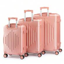 3 Piece Travel Suitcase With Corner Protectors, 20/24/28 Inch, Durable Hard Shell, 360 Degree Spinner Wheels, Multifunctional, Large Capacity, Lightweight, Fashionable Multicolor