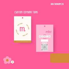 定制 50 件 1.75x2.5 英寸纸质吊牌，配白色/黑色尼龙绳，个性化礼品珠宝服装价格标签，多用途标签 - 白色 - 查看 2