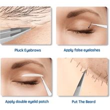 Pointed Tweezers | High Carbon Stainless Steel Needle Nose Tweezers | Fine Point Tweezers Precision Hair Removal | Perfectly Aligned & Hand-Filed Sharp Tweezers | Silver,Makeup,Cheap,Room Decor,Vanity,Travel,Bedroom,Makeup Accessories,Tweezers