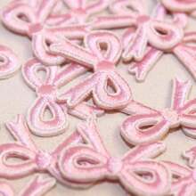 20pcs Pink Cute Bow Embroidered Adhesive Patches - Pink - View 4