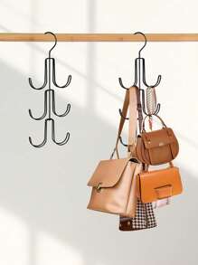 Minimalistische 6-haaks metalen tasorganizer, multifunctionele opberghaak voor handtas, riemen, stropdas, bretels, boodschappentas, bh's, hoeden, voor slaapzaal, appartement, slaapkamer, kast, woonkamer, keuken, badkamer, entree, camper, vakantiehuisdecoratie, ruimtebespaarder