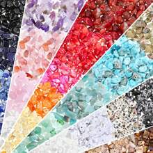 天然碎石珠，24种颜色，每格约6克/9克，不规则宝石，疗愈水晶散石，珠子已打孔，适合DIY手链首饰制作和工艺品制作（4-8毫米）