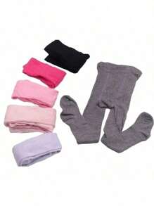 kit 4 Meia Calça Inverno Frio Estampa Infantil Fio 40 Até Tam 12 - Multicolorido - Visão 1