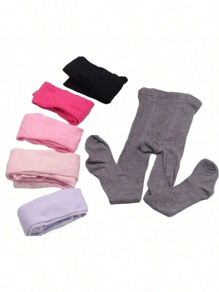 kit 4 Meia Calça Inverno Frio Estampa Infantil Fio 40 Até Tam 12 - Multicolorido - Visão 1