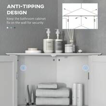 Kleankin Triangle Bathroom Cabinet, Corner Bathroom Storage Unit With Adjustable Shelf And Recessed Door, Free Standing, White