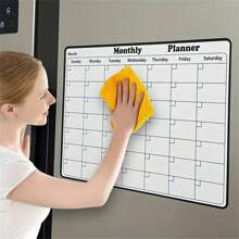 1 Pc Black/Color Simple And Adhesive Magnetic Fridge Calendar, Fridge Accessories, Fridge Stickers, Memo Board, Monthly Planner, Weekly Planner, Daily Schedule, Calendar, To Do List (28cm X 21cm)