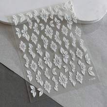 1 Miếng dán móng tay nghệ thuật thiết kế cánh hoa trang trí vẽ tay siêu tinh tế, có các yếu tố cánh hoa nổi như hình ô liu, bướm và cánh hoa đơn, thích hợp cho phụ nữ và trẻ em gái tự làm thay thế cho đồ trang sức hoa - Nhiều màu - Xem 7