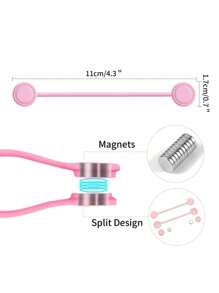 Magnetic Cord Ties Silicone Magnetic Cable Organizer Clips Adjustable Cord Management Straps For Headphones, USB Wires - Multicolor Cable Ties Without Battery - Reusable Silicone Cable Organizers For Bundling And Organizing Wires, Holding Stuff, And Fridge Magnets - Multicolor - View 7