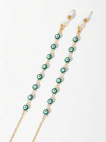 1pc Multicolor Evil Eye Beaded Glasses Chain, Fashion Glasses Chain,Fashion Anti-Lost Eyeglass Chain For Women Daily Wear. - Multicolor - View 5