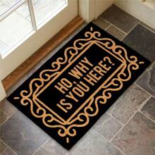 Ho Why Is You Here 24"X16" Door Mats Inside Indoor Non Slip For Outside Funny Holiday Doormats For Outdoor Entrance Home Front Door Entry Rugs For Entryway With Rubber Backing