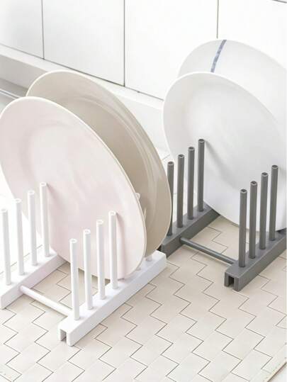1 件/ABS 碗碟架，现代白色厨房碗碟干燥架