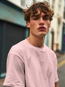 Men T-Shirts - 淺粉色 - 查看 3