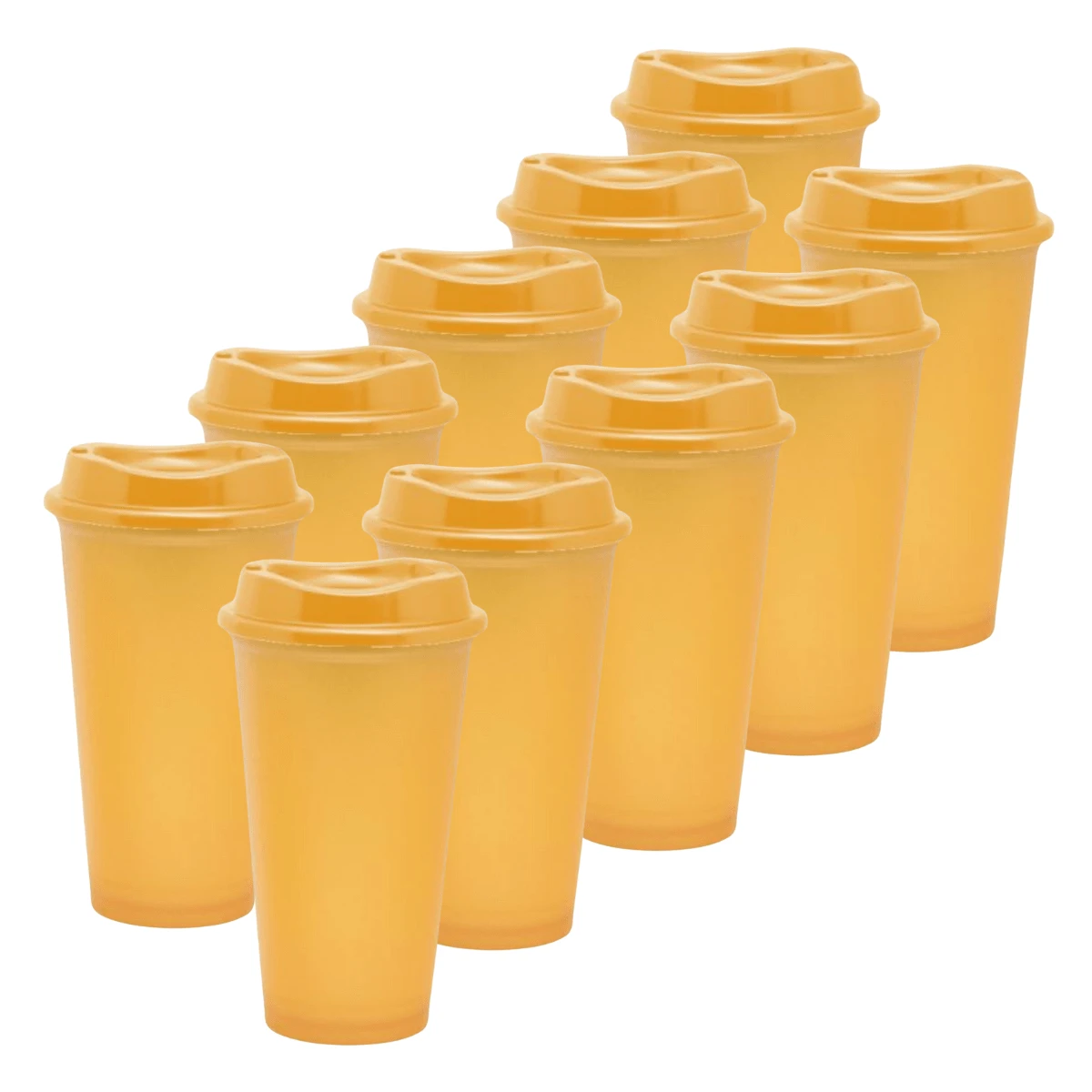 Paquete 10 Vasos Reusables Cafeteros Tipo Star 16 Oz Bebida Caliente