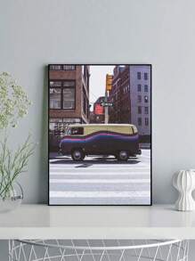 1 件巴士海报、摄影印刷品、帆布印刷海报、艺术海报、艺术墙面装饰、卧室客厅办公室家居装饰、无框架 - 彩色 - 查看 4