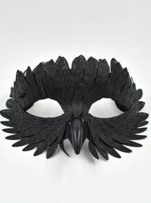 女士彩色渐变羽毛鸟头罩，万圣节时尚配饰，动物主题，PP 材质，无需电源，动物派对可爱 ABS 塑料面具，四季皆宜 - 彩色 - 查看 7