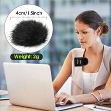YOUSHARES Microphone Wind Muff Compatible With Rode Wireless Go 2 Mic, Rode Wireless Me Mic And Rode Wireless Pro Mic Cover Foam For Compact Wireless System To Reduce Noise(4PCS) - Furry Cover_4PCS - View 4