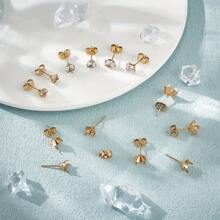 MAGICALCUTDIE 2boxes 48pcs 304 Stainless Steel Stud Earring Finding 4 Claw Prong Earring Settings Golden 5~9mm Inner Diameter: 4~8mm Pin: 0.7mm 304 Stainless Steel Pendants Hummingbird Golden & Stainless Steel Color 12.5x15x1mm Hole: 1.4mm - 彩色 - 查看 4