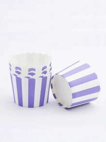 25个装条纹松饼杯烘焙纸杯一次性防油点心纸托小号松饼蛋糕纸杯机制杯