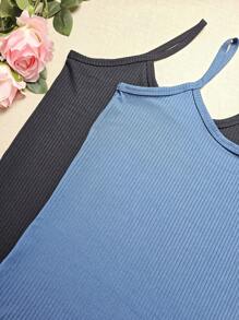 Simple Casual Regata Plus Size G1 Veste 48/50 - G1 Vest KIT2 Black + Navy Blue - View 2