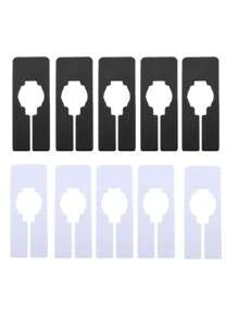 10pcs Clothing Size Divider Clips, Rectangular Hanger Dividers With Blank Labels For Garment Organization And Classification - Multicolor - View 17