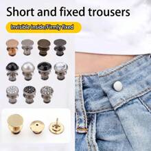 5 件/10 件裤腿固定夹，裤脚固定器防拖拽小工具，隐形裤脚固定器无需缝纫，适用于太阳帽、渔夫帽等帽子，配有绳扣 - 彩色 - 查看 3