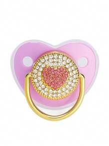 1pc Pet Pacifier Toy, Made Of Silicone Material, Shiny Rhinestone Design, Suitable For Pets Chewing And Photo Taking - Multicolor - View 14