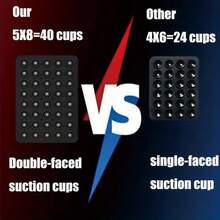 2pcs Solid Color 40pcs Double-Sided Silicone Suction Cup Phone Silicone Suction Cup Double-Sided Strong Silicone Suction Cup - Multicolor - View 4
