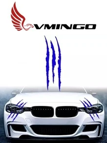 Vmingo Decal Scratch Claw Aggressive Animal Headlight Universal Auto - Màu xanh lam - Xem 2