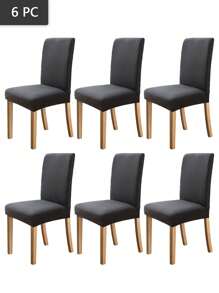 2/4/6 piezas Fundas para sillas, Protector de sillas de comedor y sala de estar, Fundas para taburetes de decoración del hogar - Gris - Ver 8