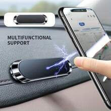 1pc Magnetic Car Phone Holder, Waterproof Alloy Bracket, Dashboard Car Phone Mount, GPS Navigation Phone Stand, Compatible With Smartphones, Use With Magnetic Plate Compatible With IPhone, Android Phone, Gift For Birthday, Family, Friends Car Accessories