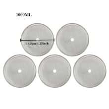 5 件装可重复使用咖啡过滤器不锈钢咖啡过滤网适用于法式压滤咖啡茶壶过滤器高品质