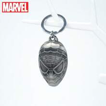 Marvel 1 件漫威官方授权蜘蛛侠面罩锡合金钥匙扣包夹配件包饰钥匙圈适用于汽车钥匙卡通礼物 - 銀色 - 查看 6