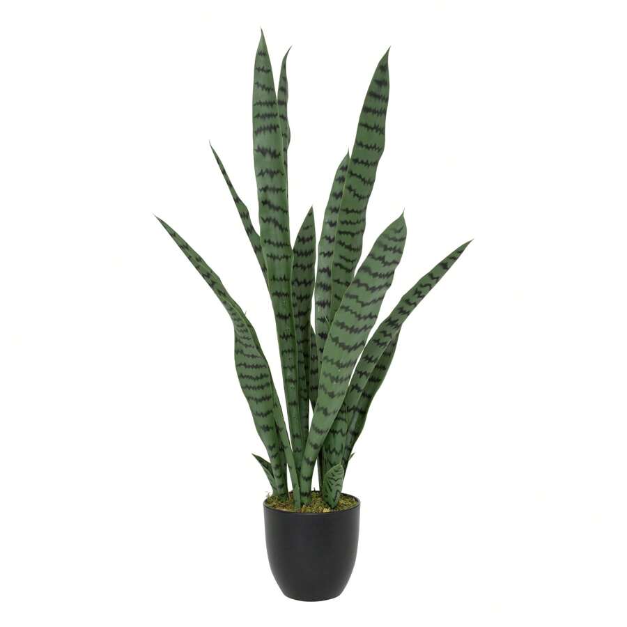 Atmosphera Artificial Plant Sansevieria Toby Black Pot H90cm. Free Shipping 24/72h. - Green - View 1