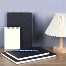 1 Stück Premium dickes quadratisches Skizzenbuch - spiralgebundener Zeichenblock, 14,8 x 10,5 cm / 21 x 14,8 cm, hochwertiges Skizzier- und Schreibheft