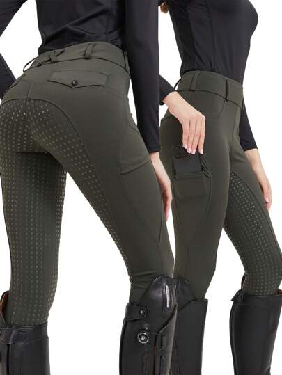 Professional Equestrian Sports High Elasticity Slim Fit Wear-Resistant Silicon Gel Anti-Slip Riding Breeches Horse Riding Gear